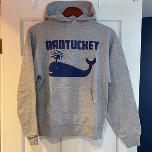 Gray Nantucket Whale Hoodie